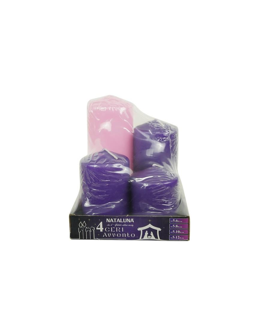 CANDELA AVVENTO PILLAR 4pz MIS.ASS.