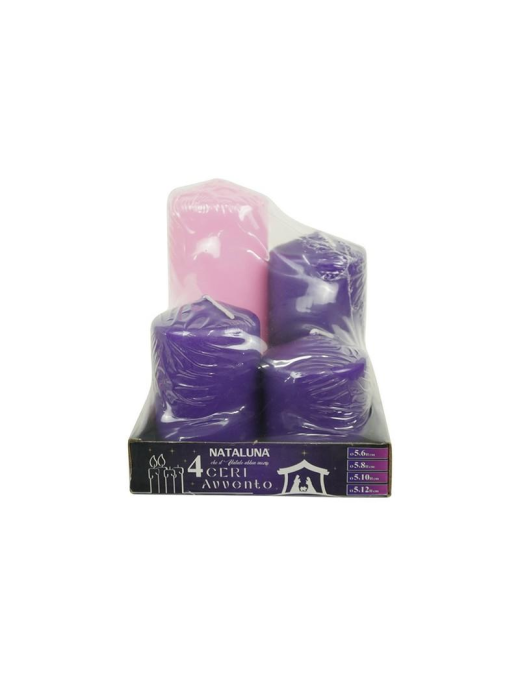 CANDELA AVVENTO PILLAR 4pz MIS.ASS.
