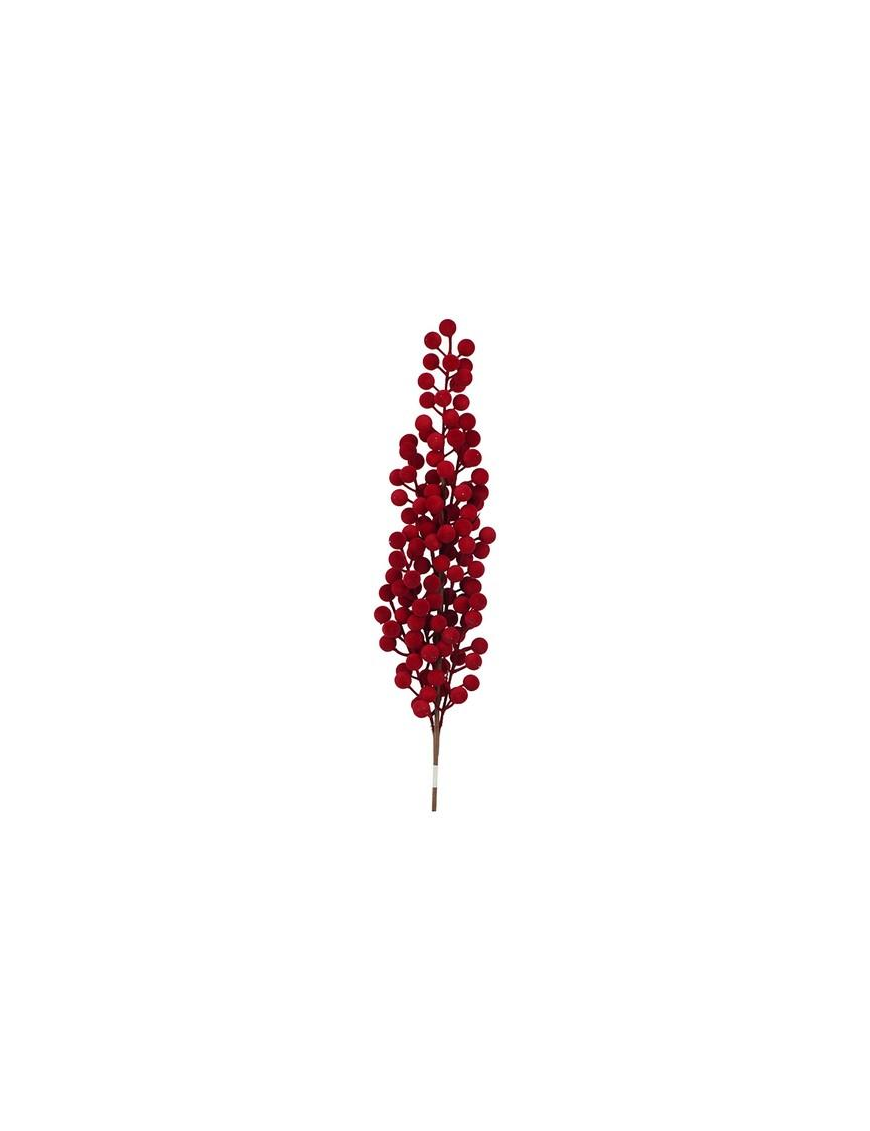 PICK RAMO BACCHE VELLUTO BORDEAUX 70cm