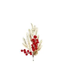 PICK RAMO BACCHE VELLUTO ROSSO 35cm