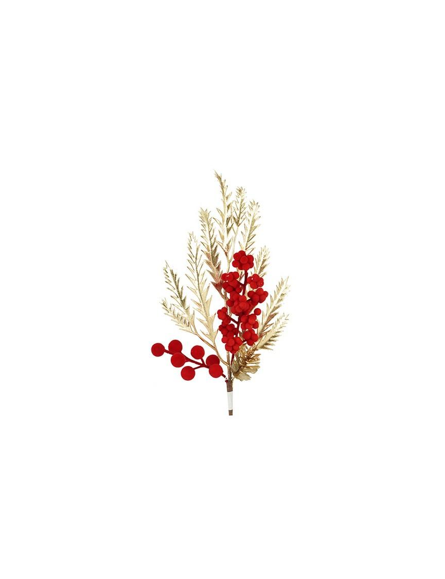 PICK RAMO BACCHE VELLUTO ROSSO 35cm
