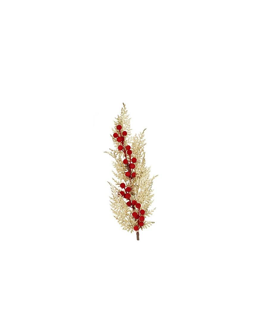 PICK RAMO BACCHE VELLUTO ROSSO 70cm