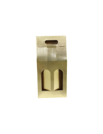 PORTABOTTIGLIA ORO 2 POSTI 18x38,5cm