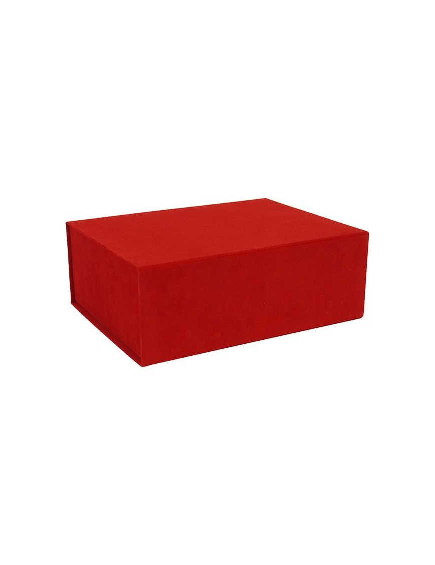 SCATOLA VELLUTO ROSSO 33x25x12cm