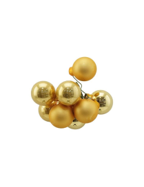 LINEA VETRO GRAPPOLO SFERE 2,5cm 9pz ORO