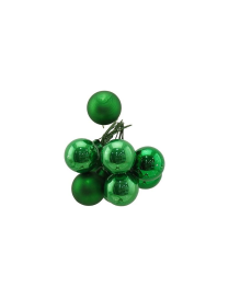 LINEA VETRO GRAPPOLO SFERE 2,5cm 9pz VERDE