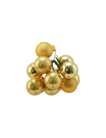 LINEA VETRO GRAPPOLO SFERE 3cm 12pz ORO