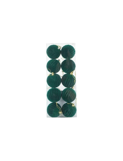 DARK GREEN SPHERES 6cm 10pcs