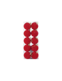 RED SPHERES 6cm 10pcs