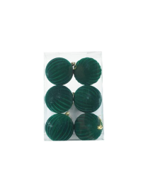 DARK GREEN SPHERES 8cm 6pcs