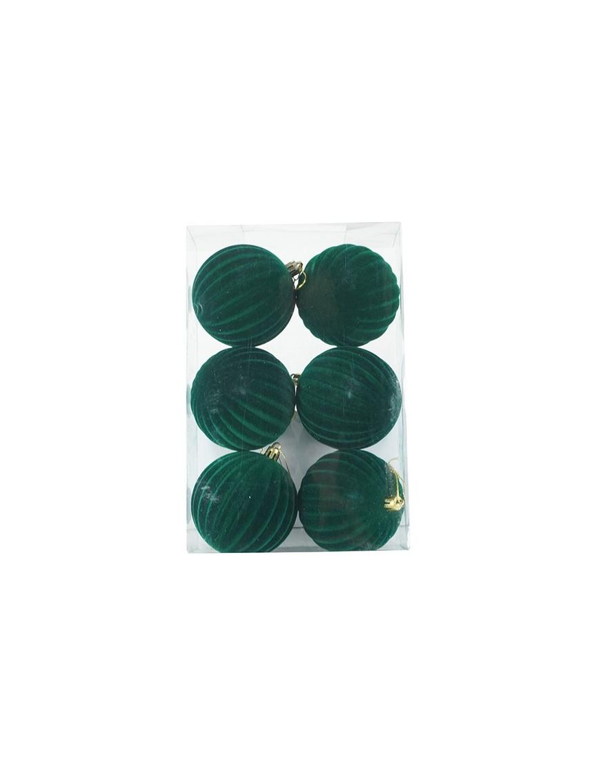 SFERE VERDE SCURO 8cm 6pz