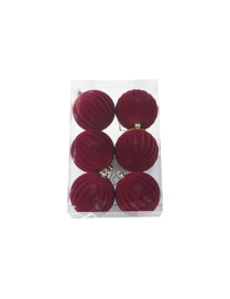 BORDEAUX SPHERES 8cm 6pcs