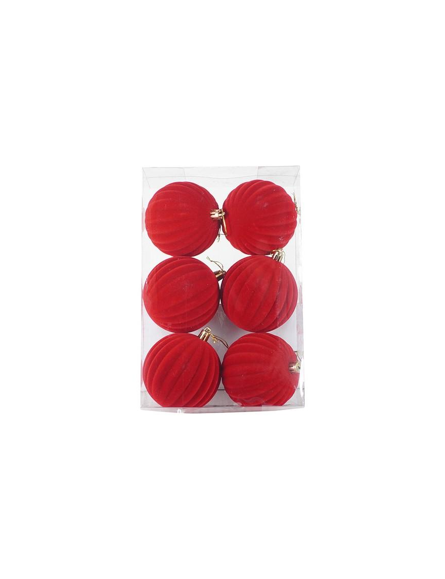SFERE ROSSO  8cm 6pz