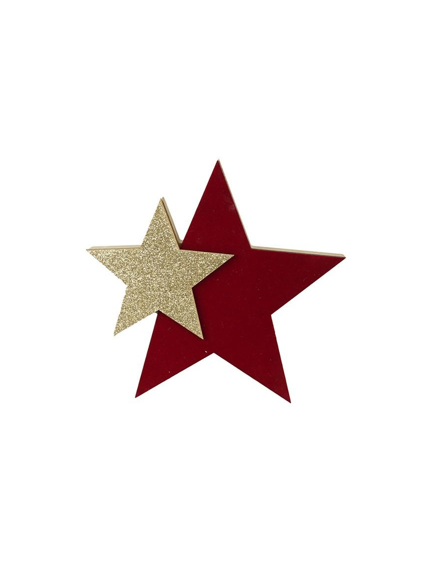DEC.ORO/ROSSO LEGNO STELLA 19x18cm
