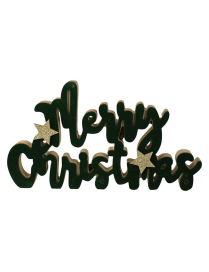 DEC.ORO/VERDE SCRITTA CHRISTMAS 27x15cm