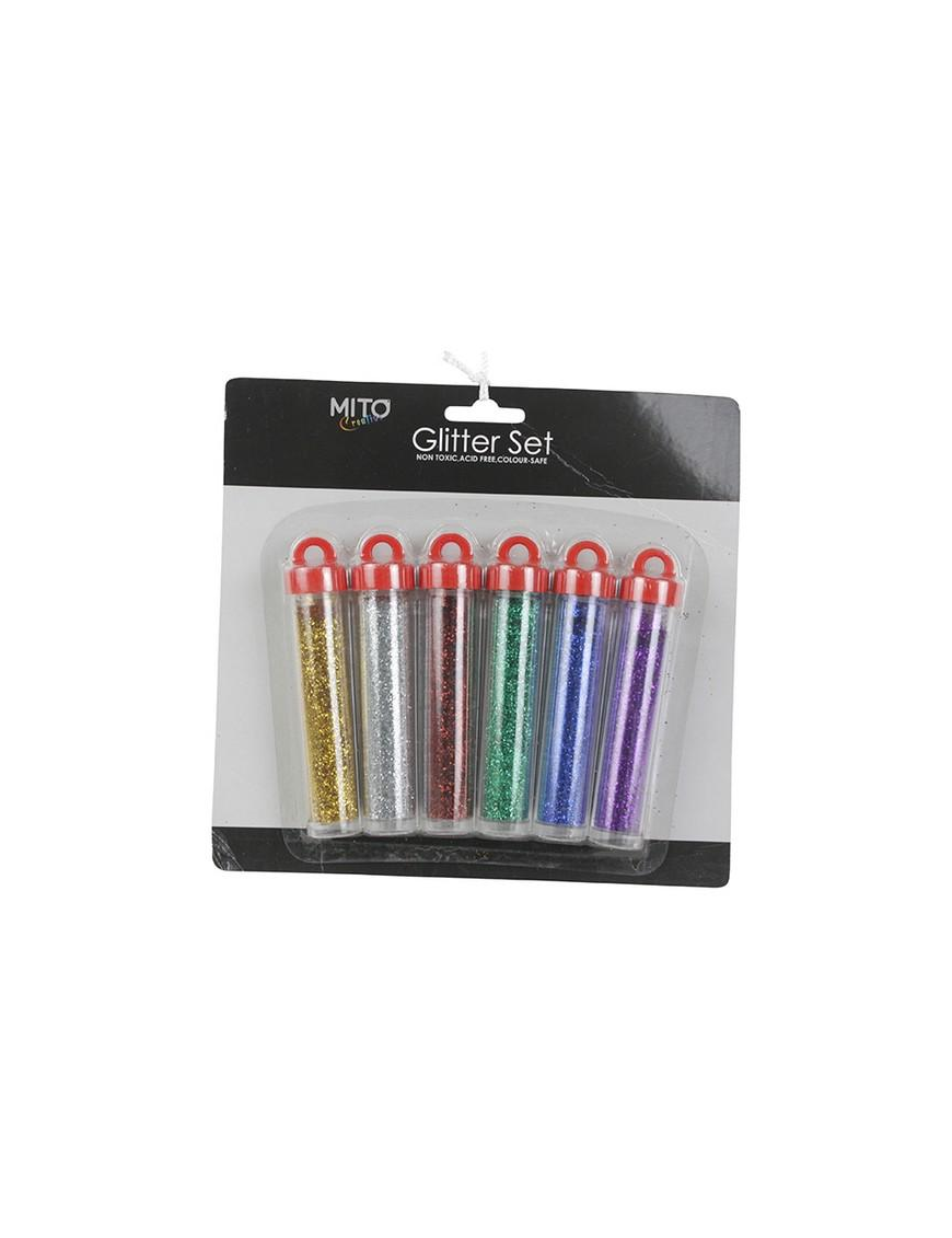 TUBETTI GLITTER 15gr 6pz COL.ASS. 358859