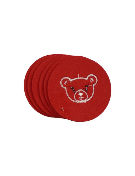 L.FELTRO DES.A ROSSO SOTTOBICCH 10cm 6pz