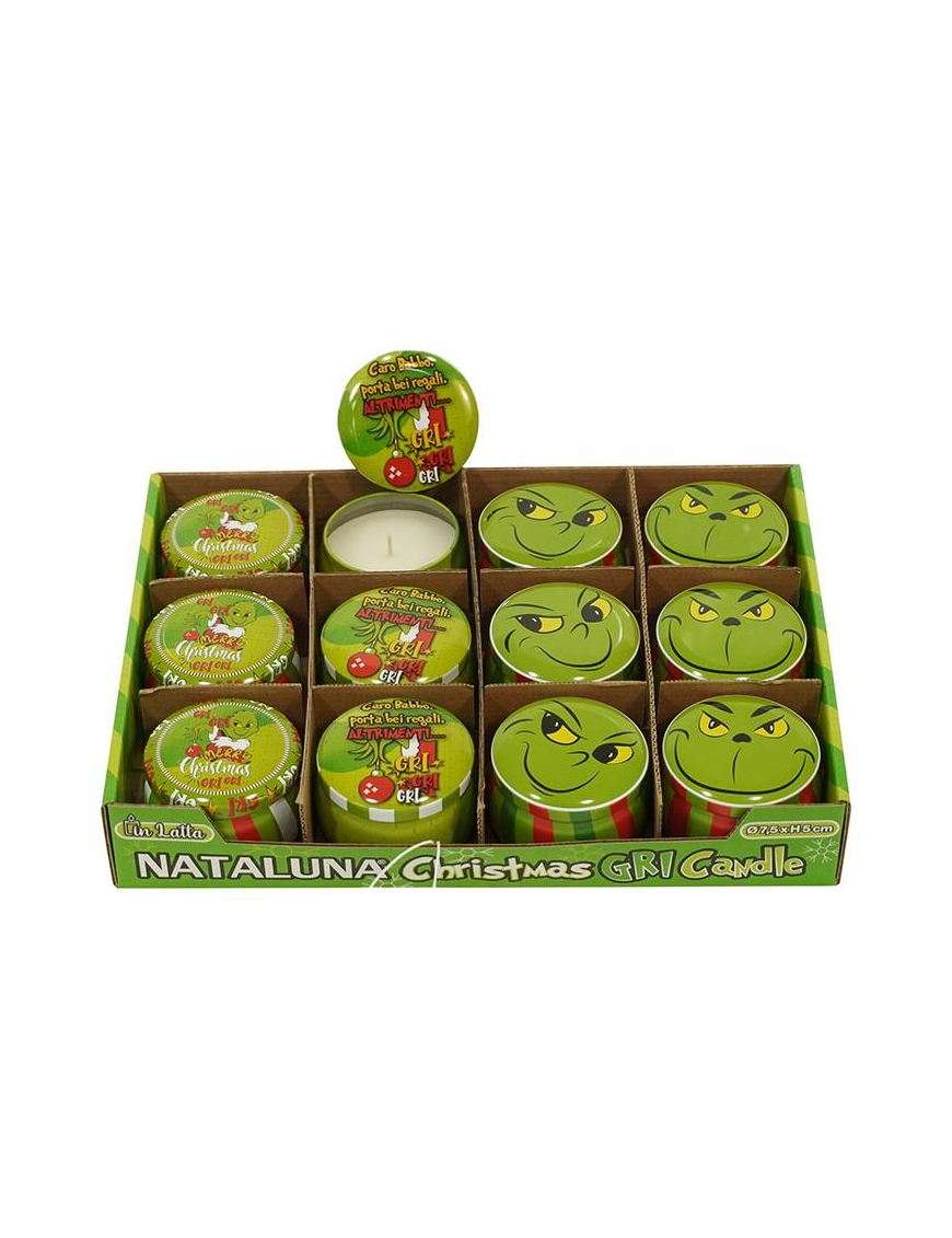 L.GRINCH CANDELA PROFUM. IN LATTA  7x5cm