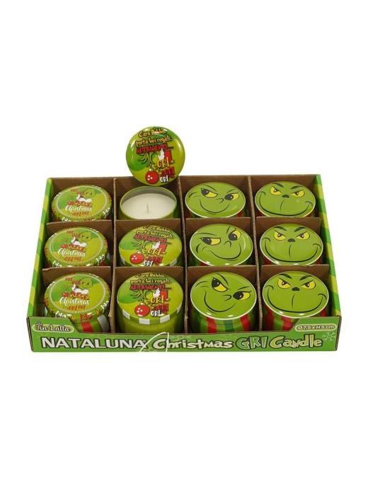L.GRINCH CANDELA PROFUM. IN LATTA  7x5cm