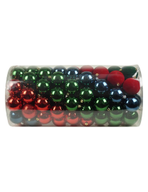 SPHERES 8cm 100pcs GREEN/RED