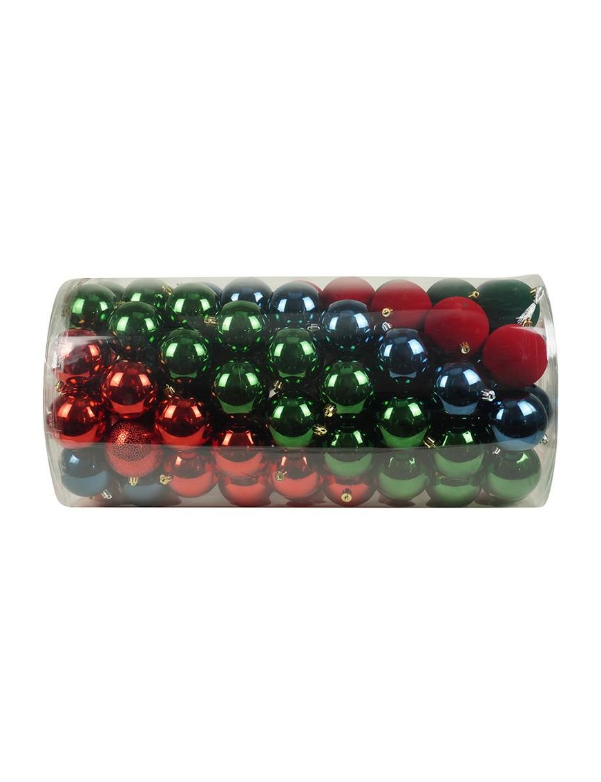 SPHERES 8cm 100pcs GREEN/RED