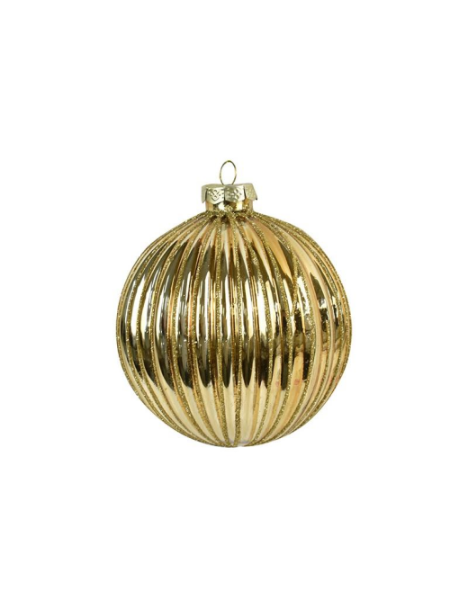 LINEA VETRO SFERA ORO  8cm
