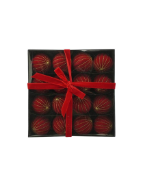 RED VELVET SEGMENT SPHERE 7cm 16pcs
