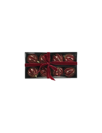 SFERA SPICCHI LUCIDA CON VELLUTO BORDEAUX  8cm 8pz