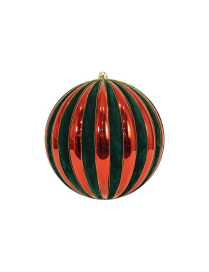 SFERA SPICCHI LUCIDA CON VELLUTO VERDE 20cm