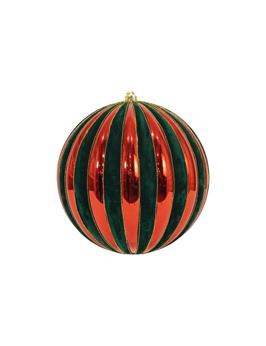 SFERA SPICCHI LUCIDA CON VELLUTO VERDE 20cm