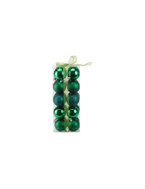 GLOSSY/MATTE/GLITTERY SPHERES GREEN 6cm 20pcs
