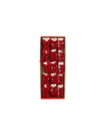 COCCARDA NATALIZIA D.D. ROSSO 3 MISURE
