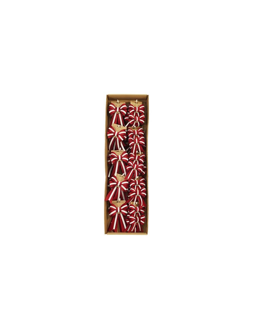 COCCARDE NATALIZIE ROSSO/BIANCO 2MIS