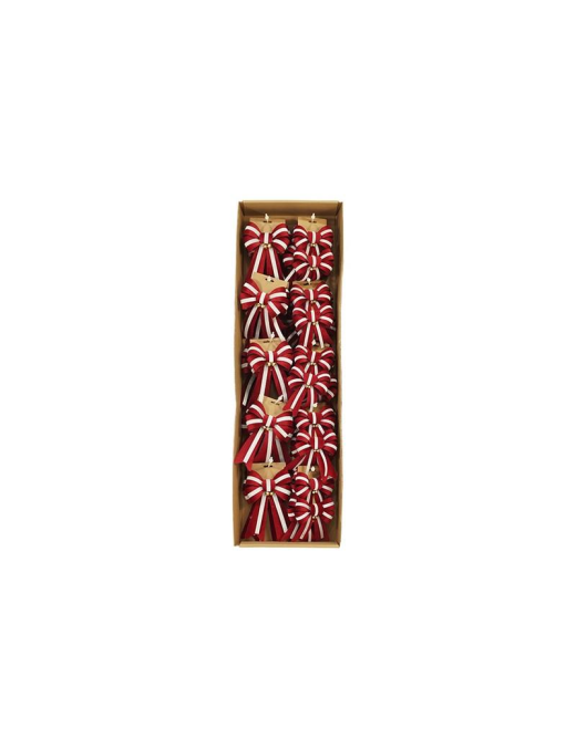 COCCARDE NATALIZIE ROSSO/BIANCO 2MIS