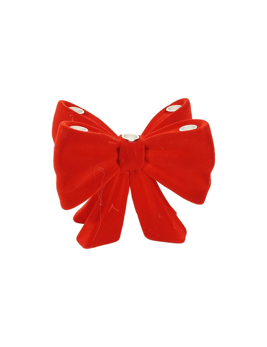 PORTACANDELA VELL. ROSSO FIOCCO 19cm