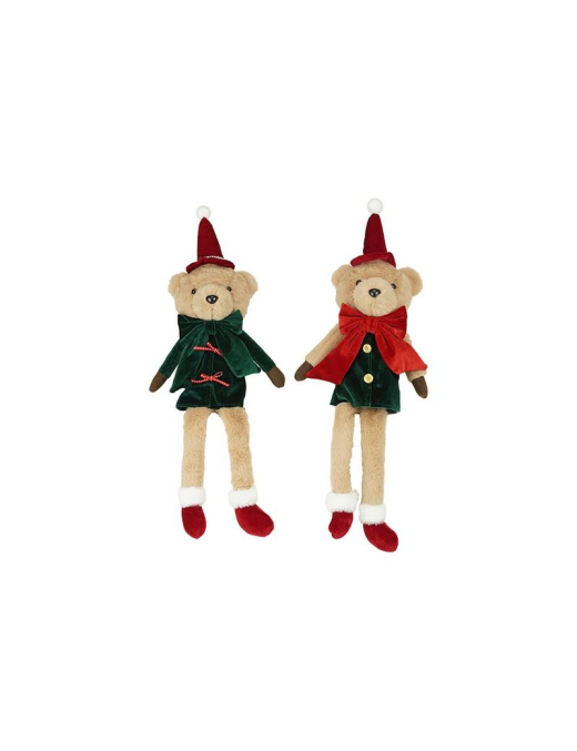 PELUCHE ORSO ROSSO/VERDE 51cm