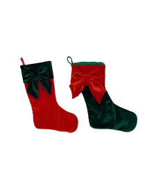 CALZA TESSUTO 53cm ROSSO/VERDE