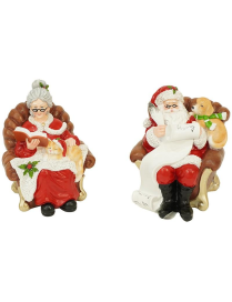 BABBO/MAMMA NATALE 18x17x20cm