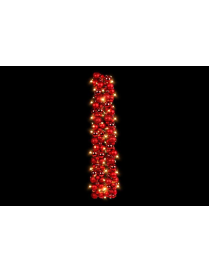 FESTONE 142 SFERE C/LED ROSSO 9,5x180cm