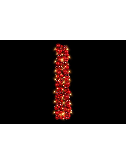 FESTONE 142 SFERE C/LED ROSSO 9,5x180cm