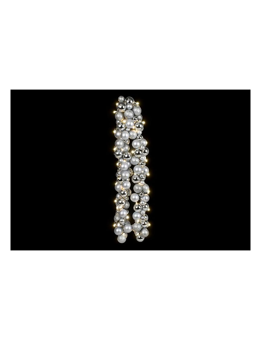 FESTONE 142 SFERE C/LED ARGENTO 7170036