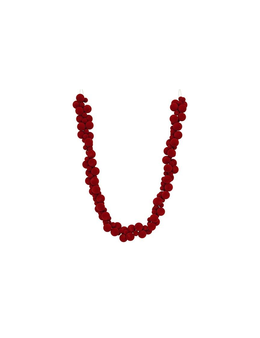 FESTONE 142 SFERE VELL.ROSSO 9,5x180cm