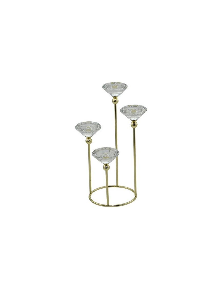 M.2504 P/TEA-LIGHT 4P 14x14x31cm ORO