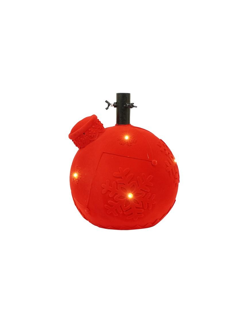 BASE X ALBERO SFERA VELLUTO ROSSO 40cm