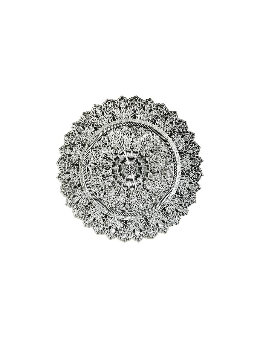 SOTTOPIATTO MET. ARGENTO DECORATO 33cm