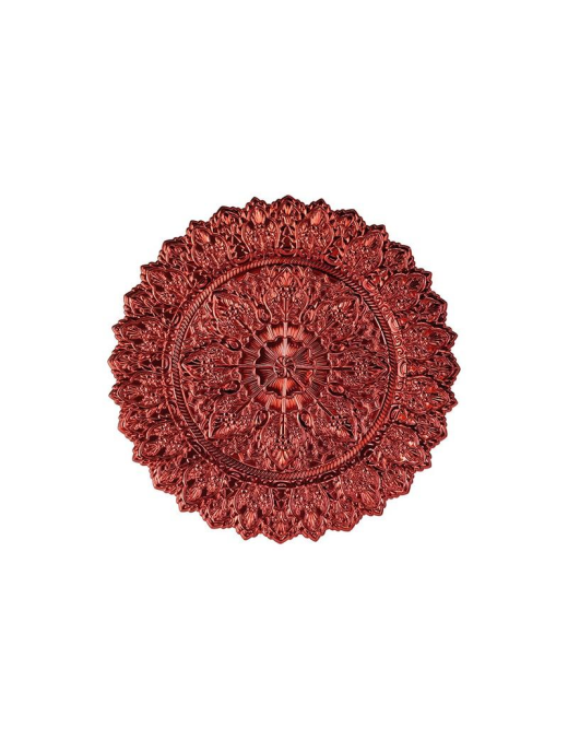 SOTTOPIATTO MET. ROSSO DECORATO 33cm