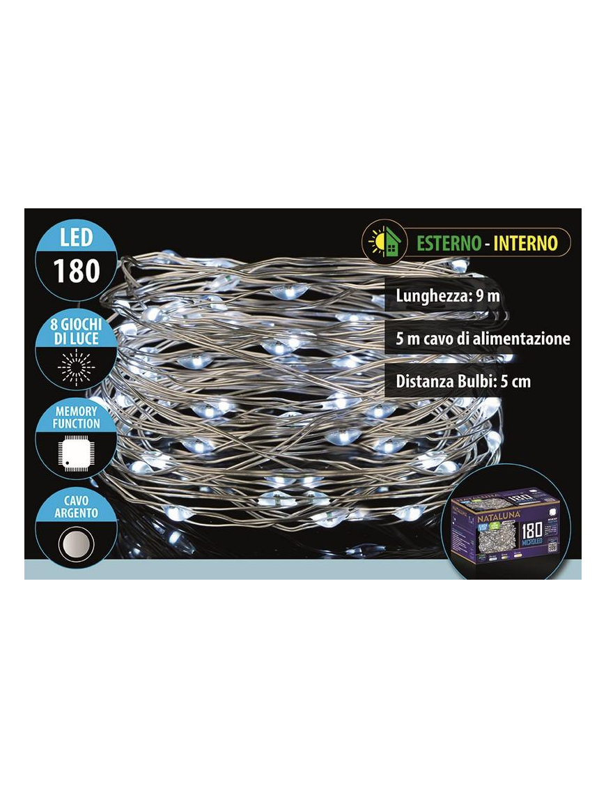 BIANCO MICROLED CAVO ARG. 180 9+5mt