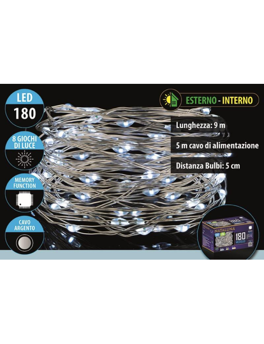 BIANCO MICROLED CAVO ARG. 180 9+5mt