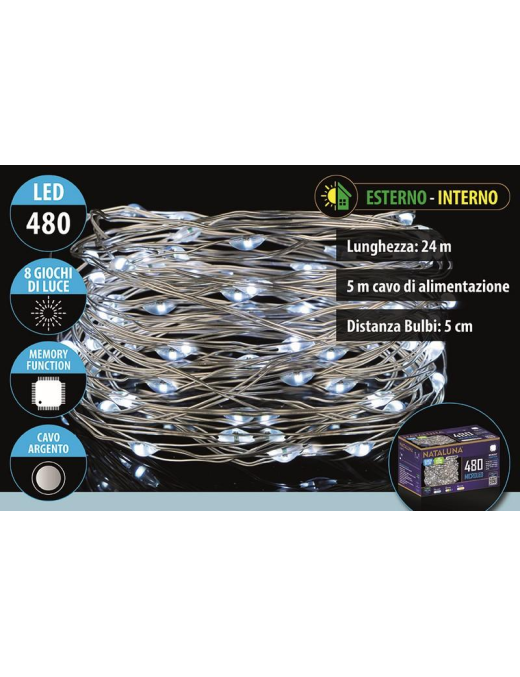 BIANCO MICROLED CAVO ARG. 480 24+5mt