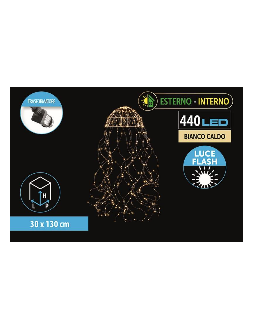 CLASSIC JELLY FISH 440LED FLASH 30x130cm